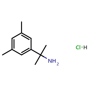 Chemical structure of 2-(3,5-dimethylphenyl)propan-2-amine hydrochloride , CAS 3026715-58-9, AChemBlock X213672