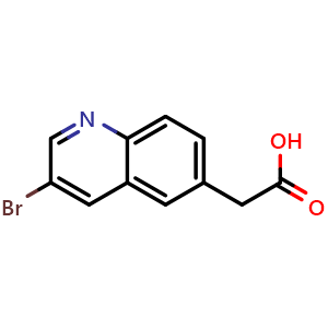 Chemical structure of 2-(3-bromoquinolin-6-yl)acetic acid , CAS 1022091-93-5, AChemBlock X213680