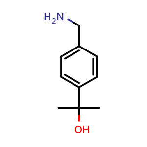 Chemical structure of 2-(4-(Aminomethyl)phenyl)propan-2-ol , CAS 214758-90-4, AChemBlock X213695