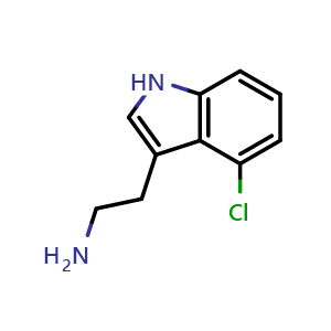 Chemical structure of 2-(4-chloro-1h-indol-3-yl)-ethylamine , CAS 2447-16-7, AChemBlock X213712