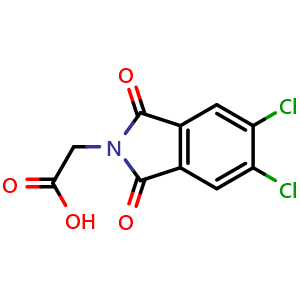 Chemical structure of 2-(5,6-dichloro-1,3-dioxo-2,3-dihydro-1H-isoindol-2-yl)acetic acid , CAS 111104-25-7, AChemBlock X213724