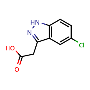 Chemical structure of 2-(5-chloro-1H-indazol-3-yl)acetic acid , CAS 27328-68-3, AChemBlock X213732