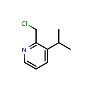 Chemical structure of 2-(chloromethyl)-3-(propan-2-yl)pyridine , CAS 2218432-57-4, AChemBlock X213771