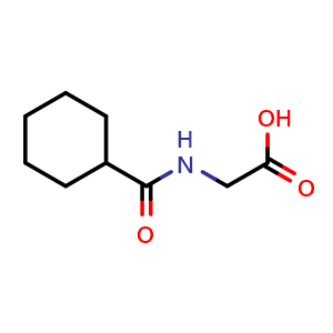 Chemical structure of 2-(cyclohexylformamido)acetic acid , CAS 32377-88-1, AChemBlock X213780