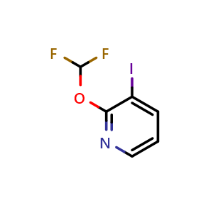 Chemical structure of 2-(difluoromethoxy)-3-iodopyridine , CAS 2089318-91-0, AChemBlock X213783