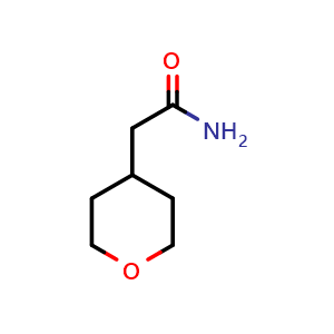 Chemical structure of 2-(oxan-4-yl)acetamide , CAS 1314961-38-0, AChemBlock X213809