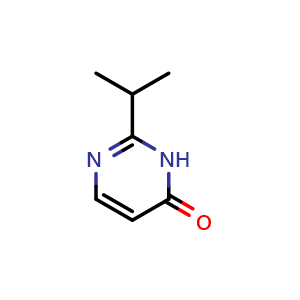 Chemical structure of 2-(propan-2-yl)-3,4-dihydropyrimidin-4-one , CAS 68210-25-3, AChemBlock X213816