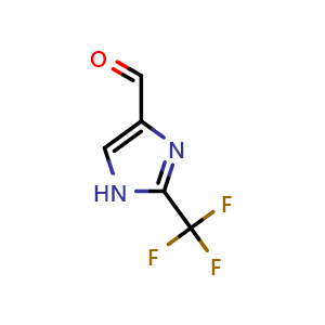 Chemical structure of 2-(trifluoromethyl)-1H-imidazole-4-carbaldehyde , CAS 944905-30-0, AChemBlock X213826