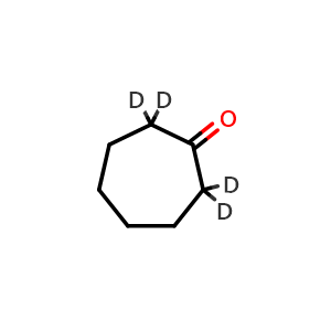 Chemical structure of 2,2,7,7-tetradeuteriocycloheptanone , CAS 17616-76-1, AChemBlock X213842