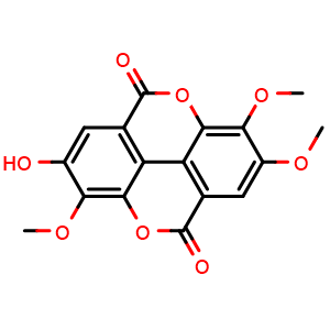 Chemical structure of 2,3,8-Tri-O-methylellagic acid , CAS 1617-49-8, AChemBlock X213870