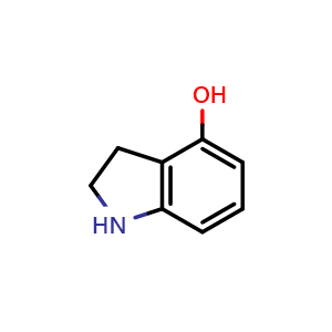 Chemical structure of 2,3-dihydro-1H-indol-4-ol , CAS 85926-99-4, AChemBlock X213882