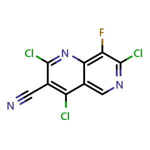 2,4,7-trichloro-8-fluoro-1,6-naphthyridine-3-carbonitrile