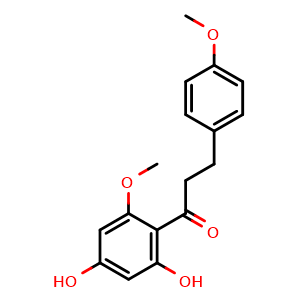 Chemical structure of 2,4-Dihydroxy-4,6-dimethoxydihydrochalcone , CAS 75679-58-2, AChemBlock X213909