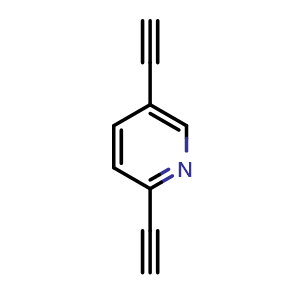 Chemical structure of 2,5-diethynylpyridine , CAS 137000-75-0, AChemBlock X213927