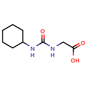 Chemical structure of 2-[(cyclohexylcarbamoyl)amino]acetic acid , CAS 33557-91-4, AChemBlock X213965