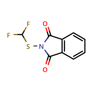 Chemical structure of 2-[(difluoromethyl)sulfanyl]-2,3-dihydro-1H-isoindole-1,3-dione , CAS 1805773-37-8, AChemBlock X213966