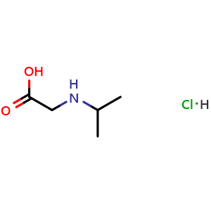 Chemical structure of 2-[(propan-2-yl)amino]acetic acid hydrochloride , CAS 3338-22-5, AChemBlock X213968