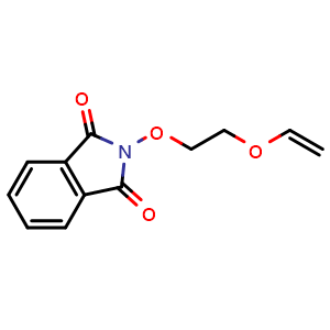 Chemical structure of 2-[2-(ethenyloxy)ethoxy]-2,3-dihydro-1H-isoindole-1,3-dione , CAS 391212-30-9, AChemBlock X213979