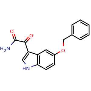 Chemical structure of 2-[5-(benzyloxy)-1H-indol-3-yl]-2-oxoacetamide , CAS 22424-62-0, AChemBlock X213985
