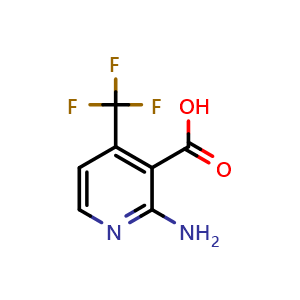 Chemical structure of 2-amino-4-(trifluoromethyl)pyridine-3-carboxylic acid , CAS 1227489-68-0, AChemBlock X214029