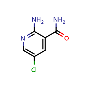 Chemical structure of 2-amino-5-chloropyridine-3-carboxamide , CAS 58483-97-9, AChemBlock X214035