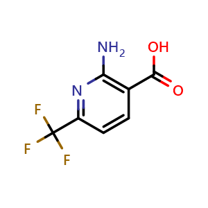 Chemical structure of 2-amino-6-(trifluoromethyl)nicotinic acid , CAS 890302-02-0, AChemBlock X214042