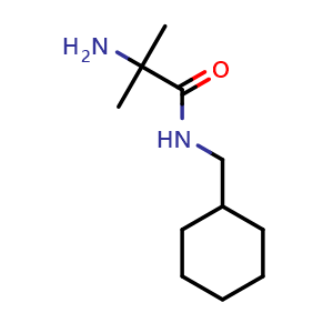 Chemical structure of 2-amino-N-(cyclohexylmethyl)-2-methylpropanamide , CAS 1249390-48-4, AChemBlock X214051