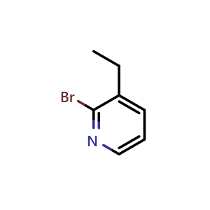 Chemical structure of 2-bromo-3-ethylpyridine , CAS 142337-94-8, AChemBlock X214091
