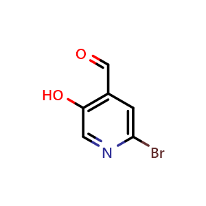 Chemical structure of 2-bromo-5-hydroxyisonicotinaldehyde , CAS 1196145-13-7, AChemBlock X214117