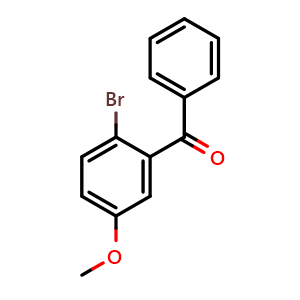 Chemical structure of 2-bromo-5-methoxybenzophenone , CAS 60080-98-0, AChemBlock X214119