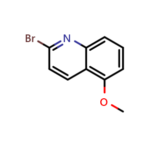 Chemical structure of 2-bromo-5-methoxyquinoline , CAS 1421517-81-8, AChemBlock X214121