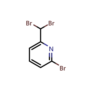 Chemical structure of 2-bromo-6-(dibromomethyl)pyridine , CAS 82315-66-0, AChemBlock X214125