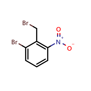Chemical structure of 2-bromo-6-nitrobenzyl bromide , CAS 58579-54-7, AChemBlock X214135