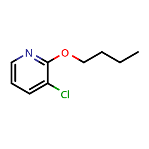 Chemical structure of 2-butoxy-3-chloropyridine , CAS 100707-68-4, AChemBlock X214142
