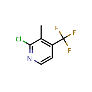 Chemical structure of 2-chloro-3-methyl-4-(trifluoromethyl)pyridine , CAS 917806-24-7, AChemBlock X214156