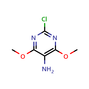 Chemical structure of 2-chloro-4,6-dimethoxypyrimidin-5-amine , CAS 444151-94-4, AChemBlock X214163