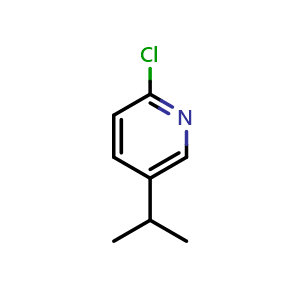 Chemical structure of 2-chloro-5-(propan-2-yl)pyridine , CAS 68700-93-6, AChemBlock X214173
