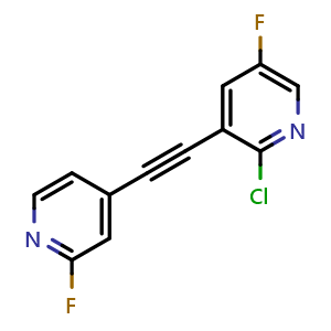 2-chloro-5-fluoro-3-((2-fluoropyridin-4-yl)ethynyl)pyridine