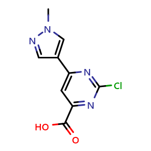 2-chloro-6-(1-methylpyrazol-4-yl)pyrimidine-4-carboxylic acid