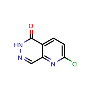 Chemical structure of 2-Chloro-6H-pyrido[2,3-d]pyridazin-5-one , CAS 1447958-87-3, AChemBlock X214187