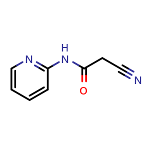 Chemical structure of 2-cyano-N-(pyridin-2-yl)acetamide , CAS 90004-06-1, AChemBlock X214216