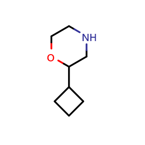 Chemical structure of 2-cyclobutylmorpholine , CAS 1219844-05-9, AChemBlock X214219