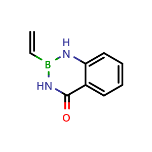Chemical structure of 2-ethenyl-1,2,3,4-tetrahydro-1,3,2-benzodiazaborinin-4-one , CAS 2900296-63-9, AChemBlock X214227