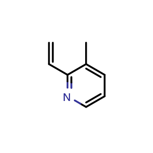 Chemical structure of 2-ethenyl-3-methylpyridine , CAS 22382-94-1, AChemBlock X214228