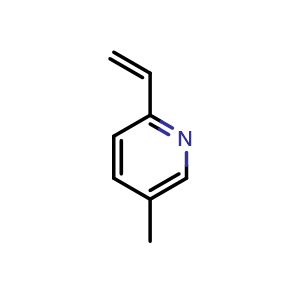 Chemical structure of 2-ethenyl-5-methylpyridine , CAS 3883-39-4, AChemBlock X214230