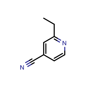 Chemical structure of 2-ethylisonicotinonitrile , CAS 1531-18-6, AChemBlock X214236