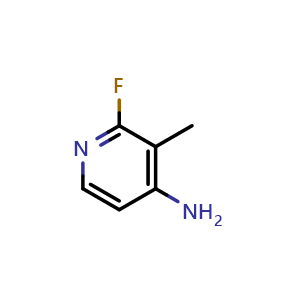 Chemical structure of 2-fluoro-3-methylpyridin-4-amine , CAS 1393532-84-7, AChemBlock X214239