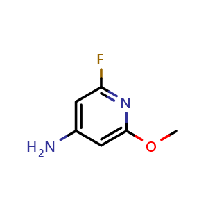 Chemical structure of 2-fluoro-6-methoxypyridin-4-amine , CAS 1227586-58-4, AChemBlock X214249