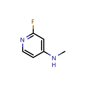 Chemical structure of 2-fluoro-N-methylpyridin-4-amine , CAS 1564929-58-3, AChemBlock X214252