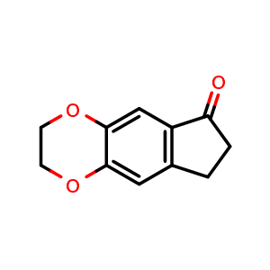 Chemical structure of 2h,3h,6h,7h,8h-indeno[5,6-b][1,4]dioxin-6-one , CAS 15128-61-7, AChemBlock X214256